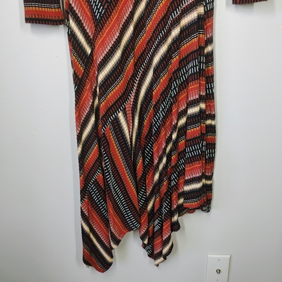 Maeve Anthropologie Parkside Knit Maxi Dress Long Sleeve Asymmetrical Hem Large - Picture 3 of 13